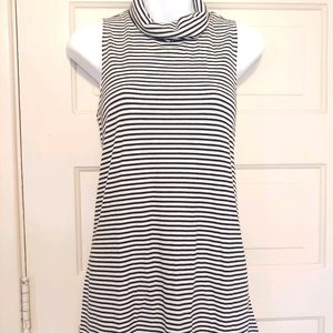 LOFT Striped Cowl Neck Dress
